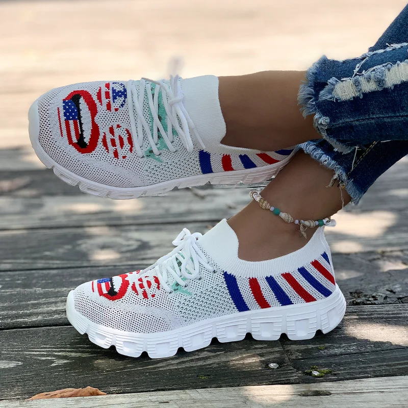 Autumn New Women's Vulcanized Sneakers Mesh Stripe Print Lace Up Non-slip Shoes Ladies Casual Sports Walking Flats Plus Size 43
Autumn New Women's Vulcanized Sneakers Mesh Stripe Print Lace Up Non-slip Shoes Ladies Casual Sports Walking Flats Plus Size 43