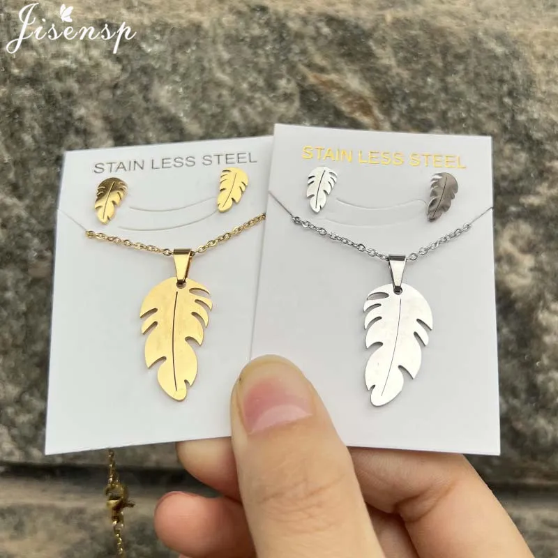 Bohemia Metal Feather Simple Necklaces for Women Gold Stainless Steel Jewelry Summer Beach Leaf Clavicle Chain Necklace Earrings
Bohemia Metal Feather Simple Necklaces for Women Gold Stainless Steel Jewelry Summer Beach Leaf Clavicle Chain Necklace Earrings