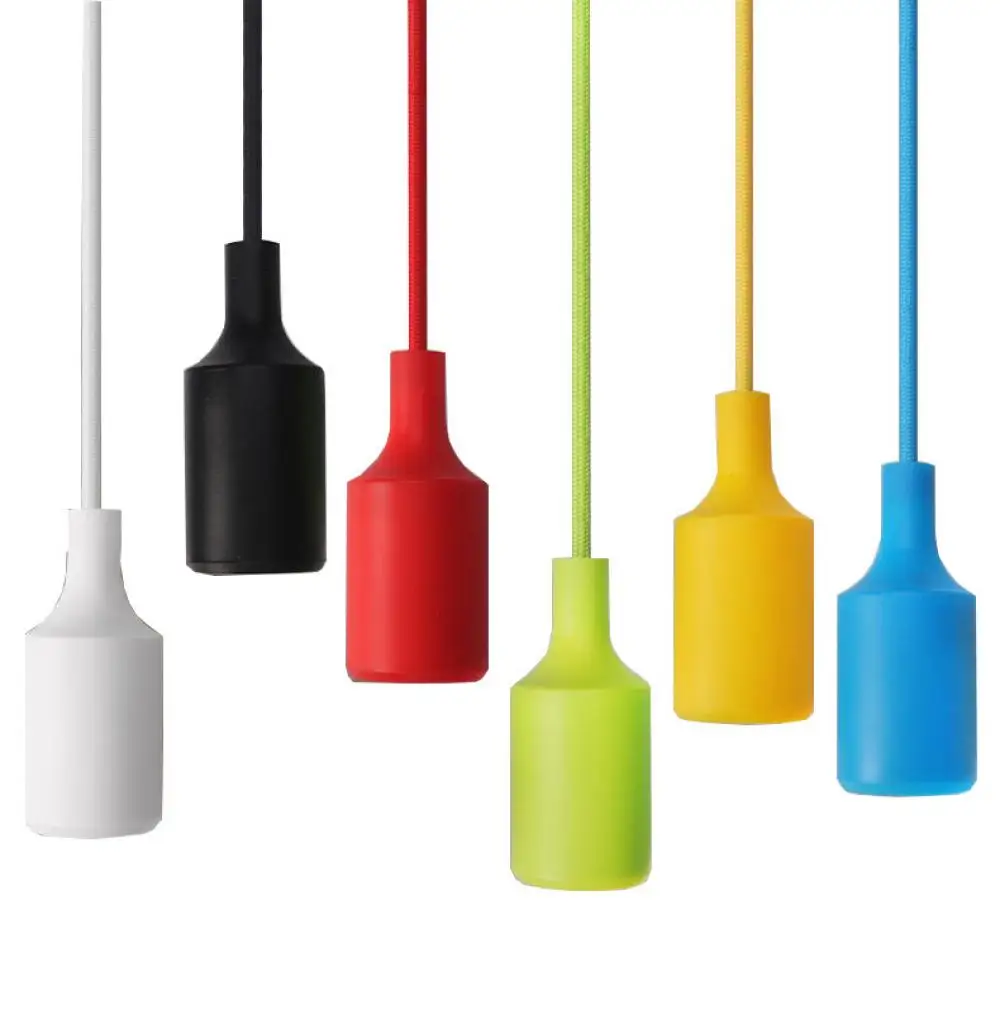 E27 Silicone Lamp Holder Color Chandelier 1/1.5/2M Adjustable Power Cord Chandelier Diy Color Textile Light Wire
E27 Silicone Lamp Holder Color Chandelier 1/1.5/2M Adjustable Power Cord Chandelier Diy Color Textile Light Wire