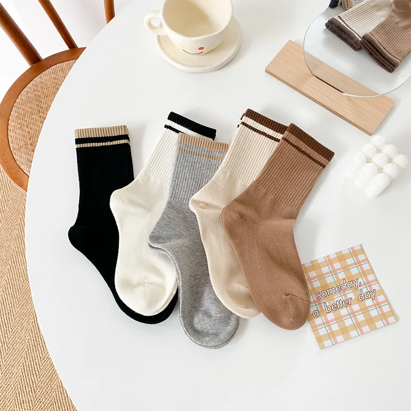 New Solid Color Retro School Unisex Cotton Striped Socks Japanese Kawaii Loose Spring Autumn Winter Tube Socks Sports Girl Socks
New Solid Color Retro School Unisex Cotton Striped Socks Japanese Kawaii Loose Spring Autumn Winter Tube Socks Sports Girl Socks