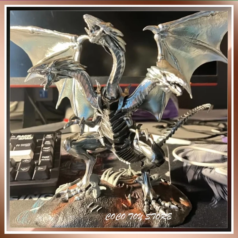25 см фигурка Yu-Gi-Oh голубые глаза фигурки белого дракона со светом статуя из ПВХ