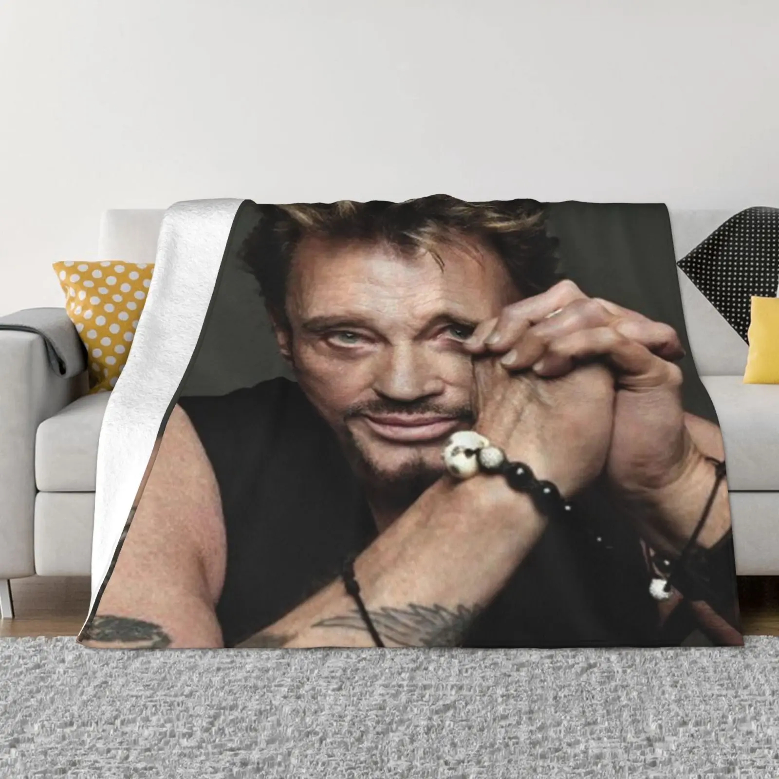 Johnny Hallyday 3D Printed Fleece Blanket For Beds Hiking Picnic Thick Quilt Fashionable Bedspread Breathable Sofa Throw Blanket
Johnny Hallyday 3D Printed Fleece Blanket For Beds Hiking Picnic Thick Quilt Fashionable Bedspread Breathable Sofa Throw Blanket