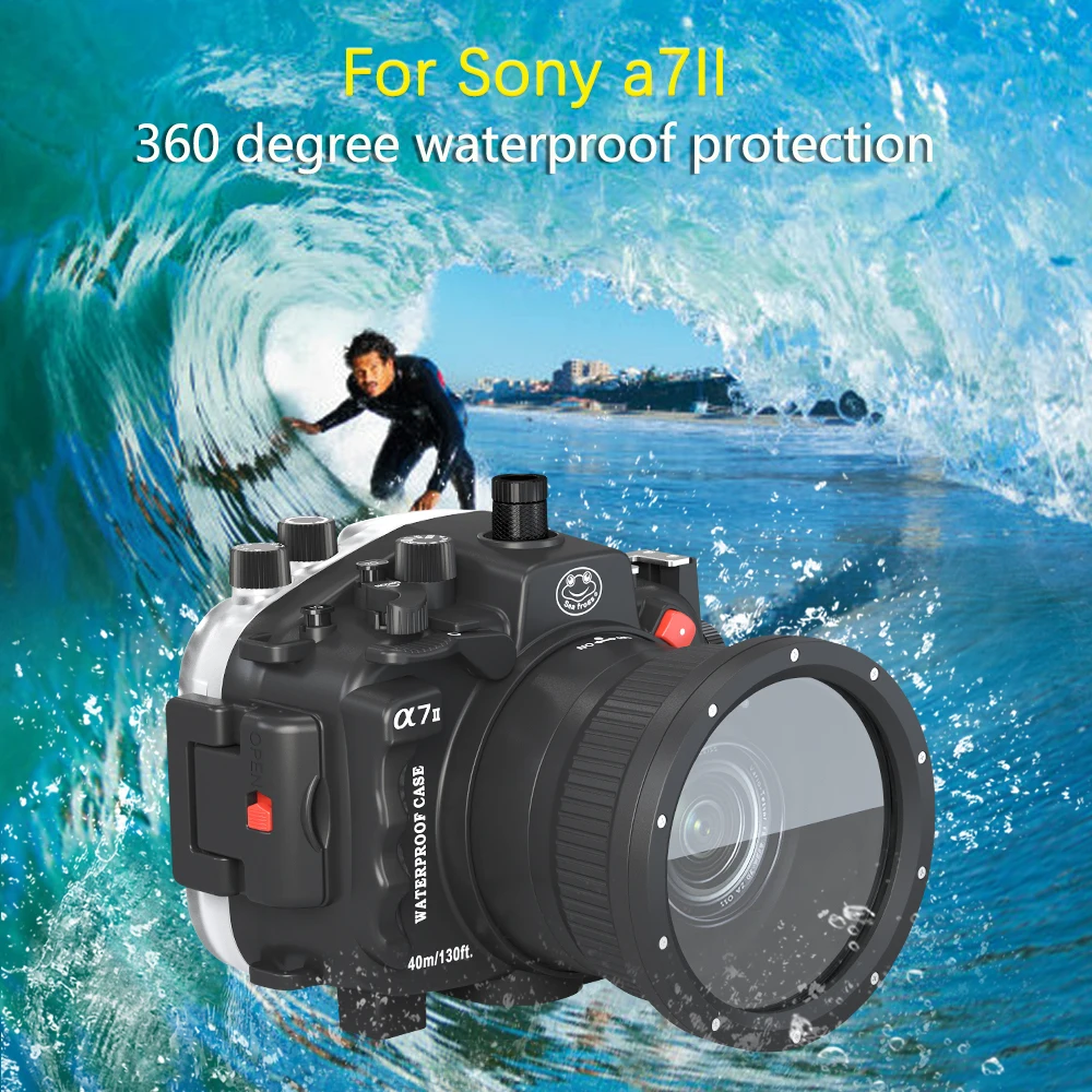 Waterproof Box Underwater Housing Camera Diving Case Cover For Sony A7 II A7S A7R Mark II A7II A7M2 A7R2 A7RII 28-70mm 90mm Lens 
Waterproof Box Underwater Housing Camera Diving Case Cover For Sony A7 II A7S A7R Mark II A7II A7M2 A7R2 A7RII 28-70mm 90mm Lens