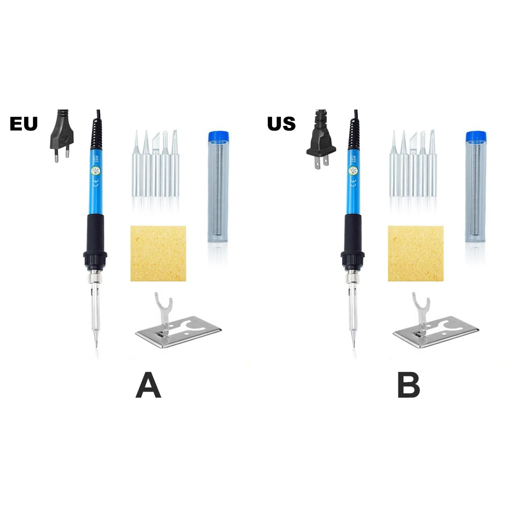 Pack of 9 Soldering Iron Adjustable Temperature Welding Mainboard Craftsman Repairing Tools with 5 Tips 100V US Plug
Pack of 9 Soldering Iron Adjustable Temperature Welding Mainboard Craftsman Repairing Tools with 5 Tips 100V US Plug