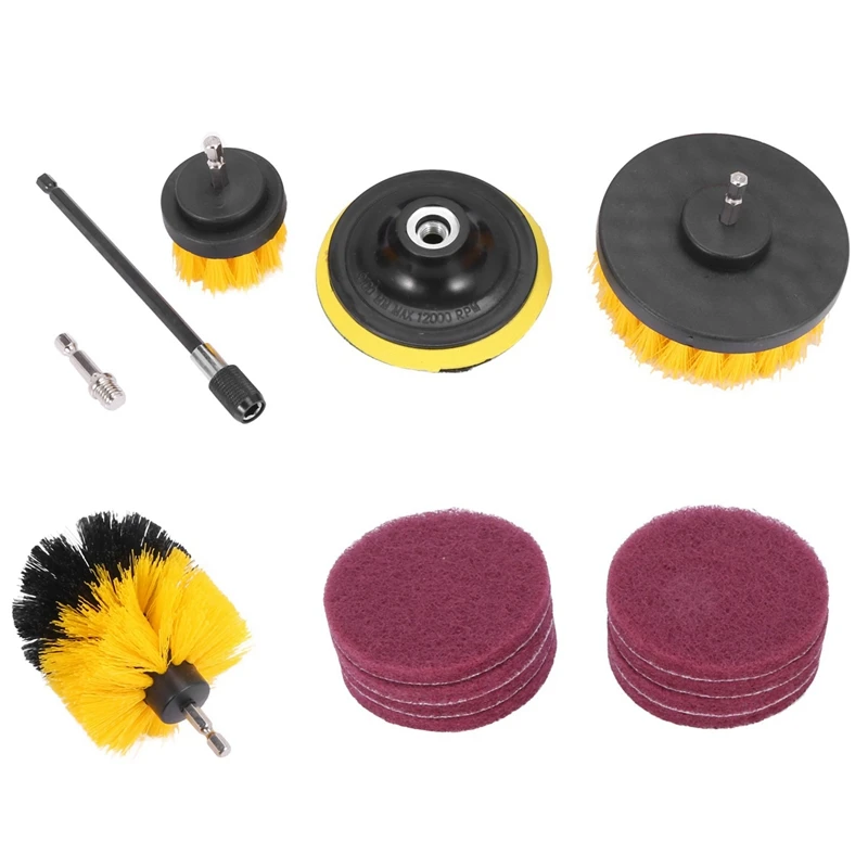 26Pcs Drill Brush Attachment Scrub Pads Cleaning Brush Power Scrubber Set For Car Grout Bathroom Carpet Tile Brick
26Pcs Drill Brush Attachment Scrub Pads Cleaning Brush Power Scrubber Set For Car Grout Bathroom Carpet Tile Brick