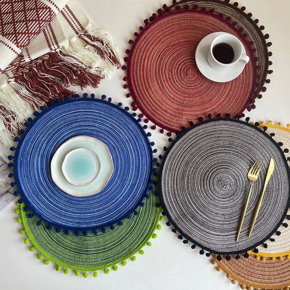Hot Pad Placemats Round Woven Placemats Crochet Heat Mats Household Kitchen Dining Anti-Skid Table Coaster Stand For Mugs
Hot Pad Placemats Round Woven Placemats Crochet Heat Mats Household Kitchen Dining Anti-Skid Table Coaster Stand For Mugs