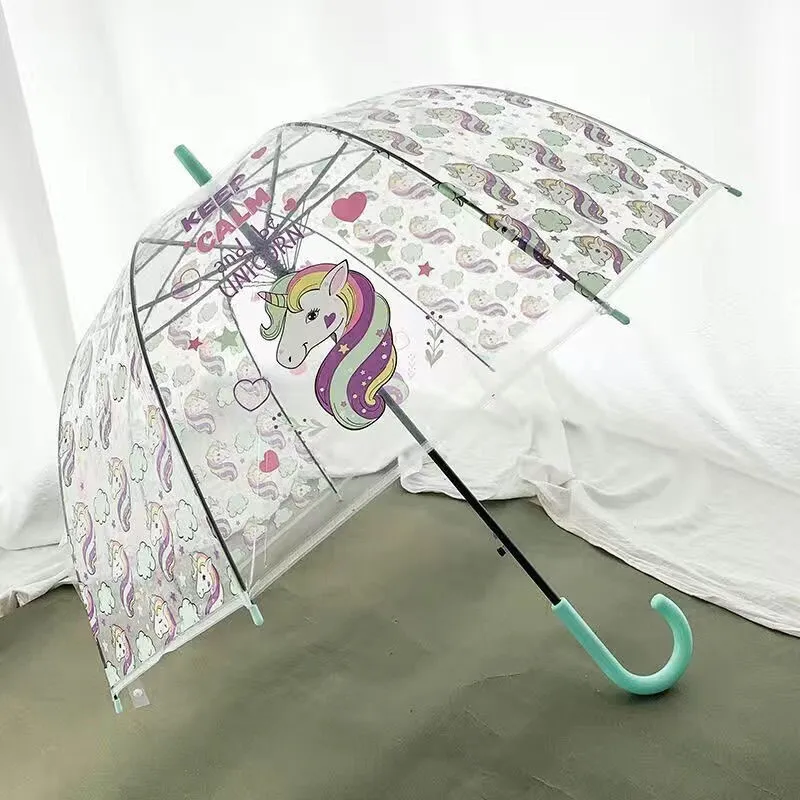 Unicorn umbrella transparent long handle Princess Girl children children primary school students lovely Korean creative
Unicorn umbrella transparent long handle Princess Girl children children primary school students lovely Korean creative