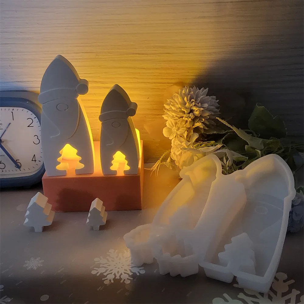 Высокое качество орнамент Санта-силиконовая форма Рождественская елка Декор для