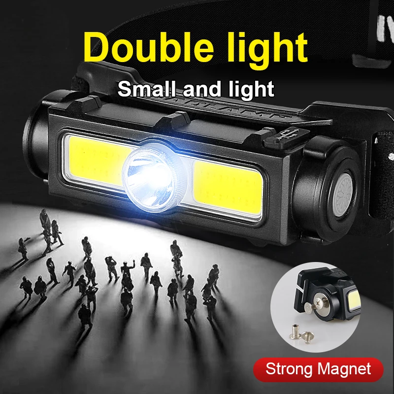 Newest High Power Led Headlamp 7Modes Work COB Headlight 1200mAh Usb Rechargeable Waterproof Head Lamp For Riding Hunting
Newest High Power Led Headlamp 7Modes Work COB Headlight 1200mAh Usb Rechargeable Waterproof Head Lamp For Riding Hunting