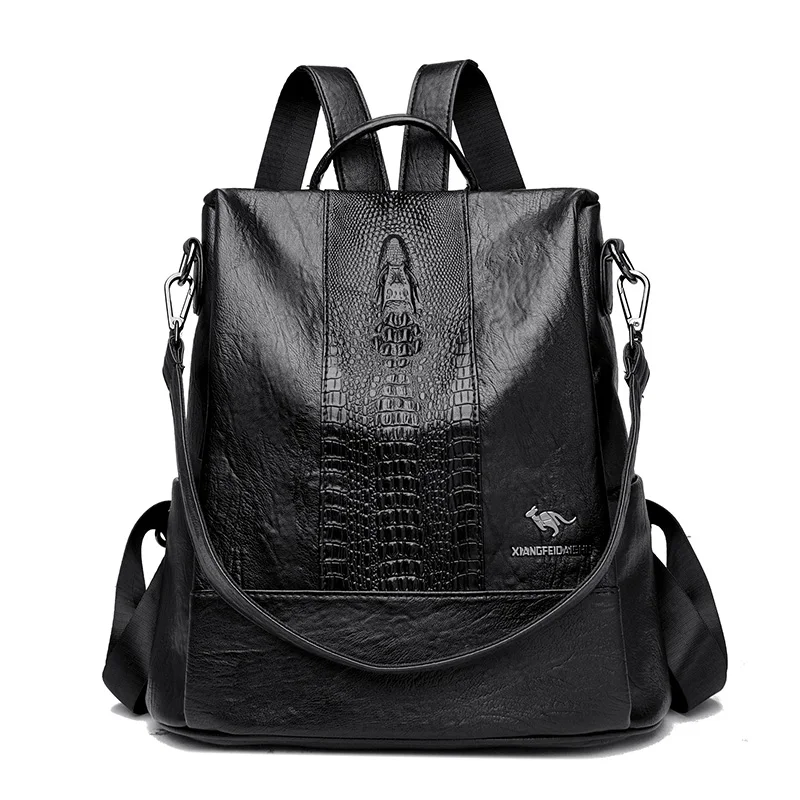 Luxury Crocodile Pattern Backpacks For Ladies Leather Backpack Women Shoulder Bag Large Capacity School Bags For Teenage Girl
Luxury Crocodile Pattern Backpacks For Ladies Leather Backpack Women Shoulder Bag Large Capacity School Bags For Teenage Girl