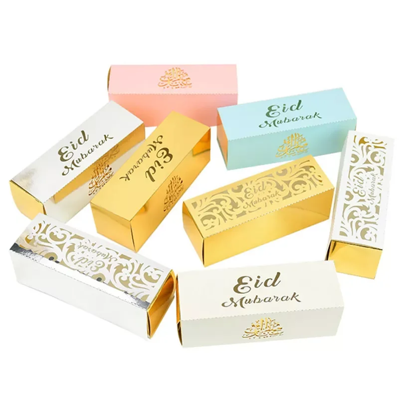 10pcs Eid Mubarak Chocolate Candy Box Ramadan Kareem Favor Gift Box DIY Islamic Muslim Festival Happy Al-Fitr Eid Party Supplies
10pcs Eid Mubarak Chocolate Candy Box Ramadan Kareem Favor Gift Box DIY Islamic Muslim Festival Happy Al-Fitr Eid Party Supplies