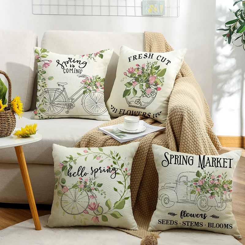 Faux Linen Flower Sofa Cushion Pillow Pillowcase Rustic Style Floral Printing Decoration Cushion Cover Square Pillow Case
Faux Linen Flower Sofa Cushion Pillow Pillowcase Rustic Style Floral Printing Decoration Cushion Cover Square Pillow Case