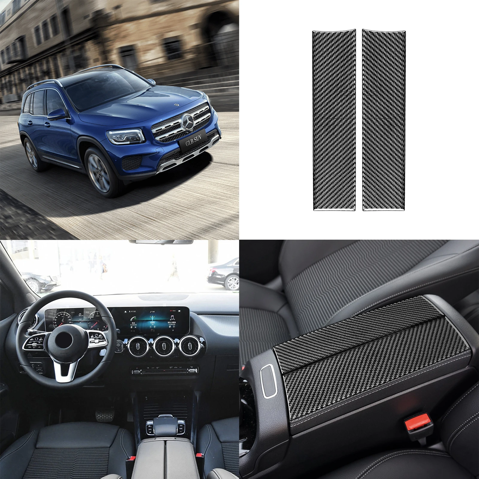 for Mercedes Benz B Class 2019/GLB 2020 Handrail Box Panel Decoration Cover Sticker Decal Car Interior Accessories Carbon Fiber
for Mercedes Benz B Class 2019/GLB 2020 Handrail Box Panel Decoration Cover Sticker Decal Car Interior Accessories Carbon Fiber