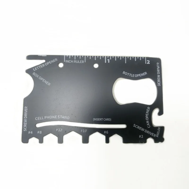 2022 New Outdoor multi-function tool card stainless steel portable measurement card mini survival screw buckle
2022 New Outdoor multi-function tool card stainless steel portable measurement card mini survival screw buckle