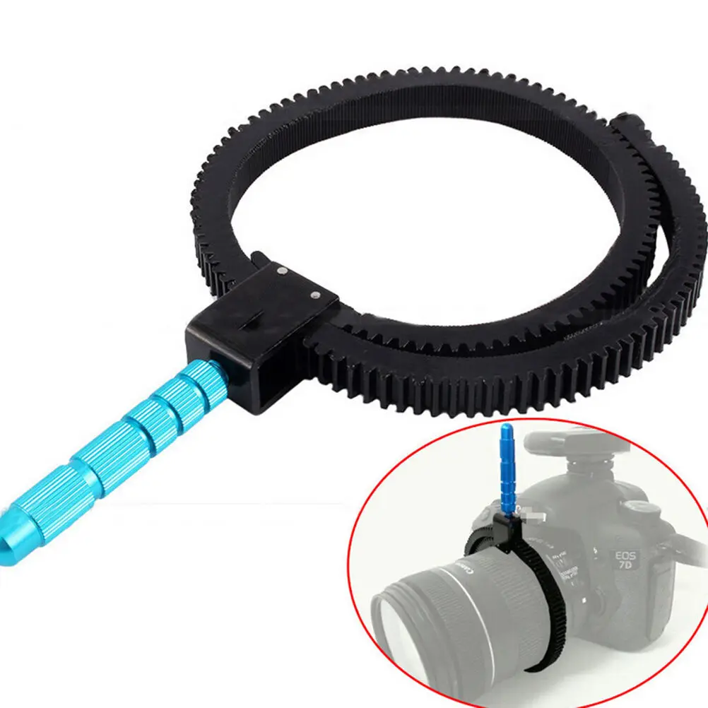 

For SLR DSLR Camera Accessories Adjustable Rubber Follow Focus Gear Ring Belt With Aluminum Alloy Grip For DSLR Camcorder Camera