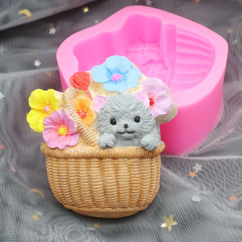 QIQIPP Silicone mold flower basket dog flower basket cat and animal aromatherapy stone handmade soap chocolate cake
QIQIPP Silicone mold flower basket dog flower basket cat and animal aromatherapy stone handmade soap chocolate cake