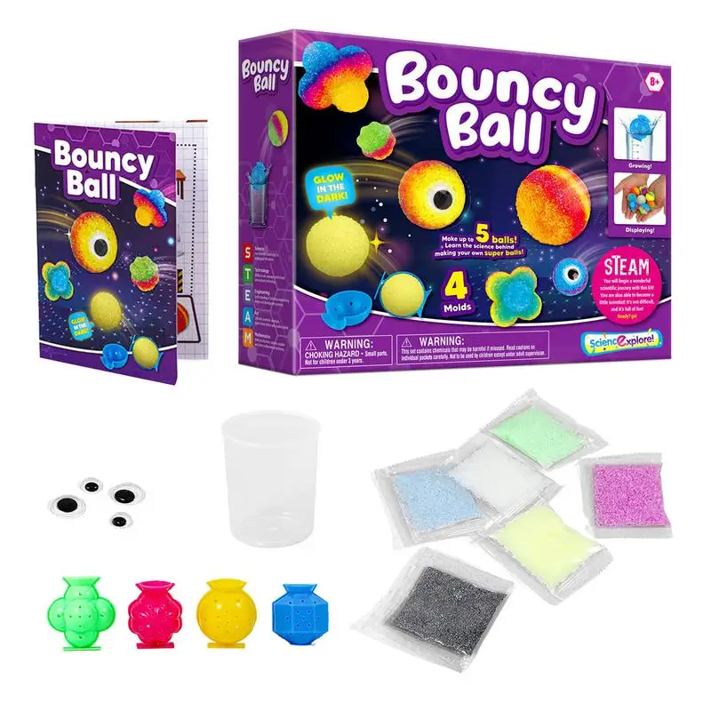 DIY Bouncy Balls Make Your Own Bouncy Ball Kit Crystal Power Kids Crafts Kits Multi-color Powders And Molds STEM Science Birthda
DIY Bouncy Balls Make Your Own Bouncy Ball Kit Crystal Power Kids Crafts Kits Multi-color Powders And Molds STEM Science Birthda