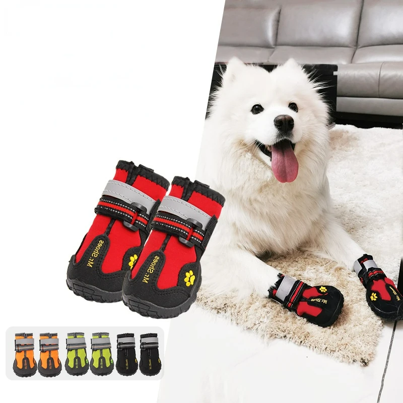 PVC Soles Waterproof Reflective Dog Boots Pet Dog Shoes For Sports Mountain Wearable For Pets Perfect for Small Medium Large Dog
PVC Soles Waterproof Reflective Dog Boots Pet Dog Shoes For Sports Mountain Wearable For Pets Perfect for Small Medium Large Dog