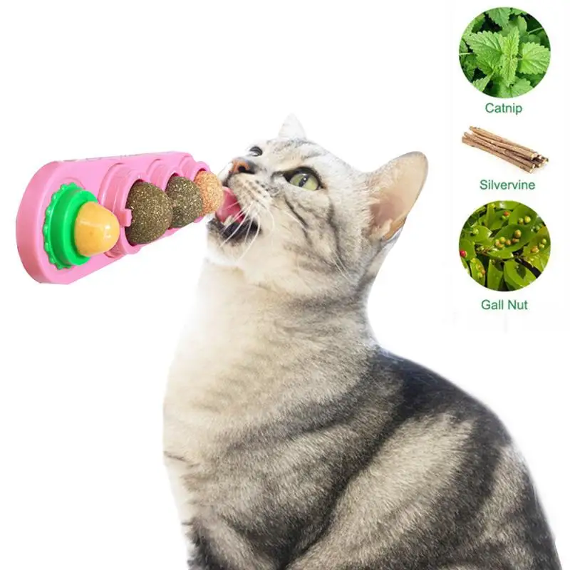 Cat Treat Toys 4pcs Catnip Ball Set Snack Self-Adhesive Rotated Catnip Ball Cats Wall Mount Molar Teething Toy For Cats Ball
Cat Treat Toys 4pcs Catnip Ball Set Snack Self-Adhesive Rotated Catnip Ball Cats Wall Mount Molar Teething Toy For Cats Ball