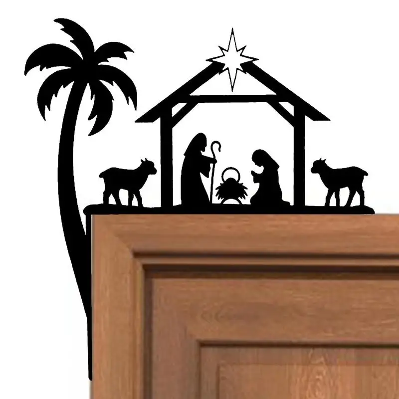 Christmas Door Corner Frame Decorations Wooden Frame Sign Santa Nativity Scene Corner Decoration for Festival Door Ornament
Christmas Door Corner Frame Decorations Wooden Frame Sign Santa Nativity Scene Corner Decoration for Festival Door Ornament