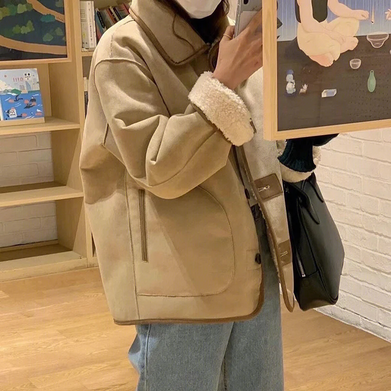 2022 Autumn Winter Women Warm Faux Fur Fleece Coat Jacket New Korean Fashion Thickened Two Wearing Methods Lapel Female Outwear
2022 Autumn Winter Women Warm Faux Fur Fleece Coat Jacket New Korean Fashion Thickened Two Wearing Methods Lapel Female Outwear