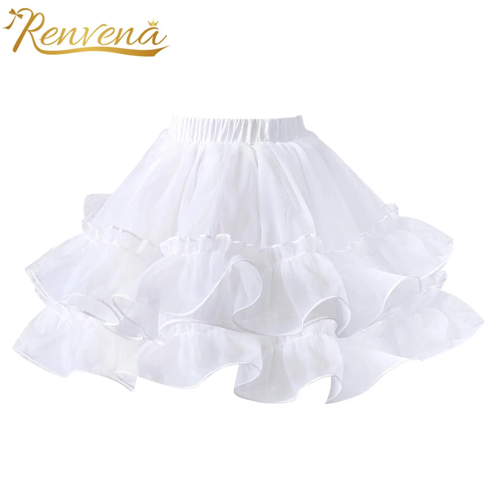 Kids Girls Multi-layer Ruffle Knee Length Tutu Skirts Wedding Underskirt Solid Color Fluffy Elastic Waist Crinoline Petticoat
Kids Girls Multi-layer Ruffle Knee Length Tutu Skirts Wedding Underskirt Solid Color Fluffy Elastic Waist Crinoline Petticoat