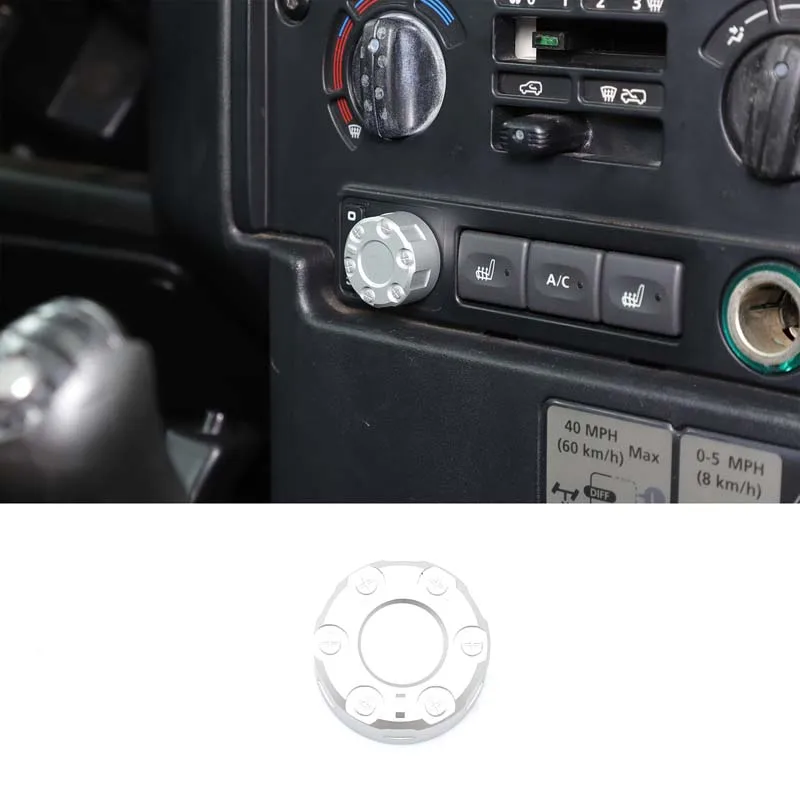 Для Land Rover Defender 90/110/130 2004-2018 крышка ручки регулировки высоты фар автомобильное декоративное кольцо алюминиевый сплав серебро re
Для Land Rover Defender 90/110/130 2004-2018 крышка ручки регулировки высоты фар автомобильное декоративное кольцо алюминиевый сплав серебро re