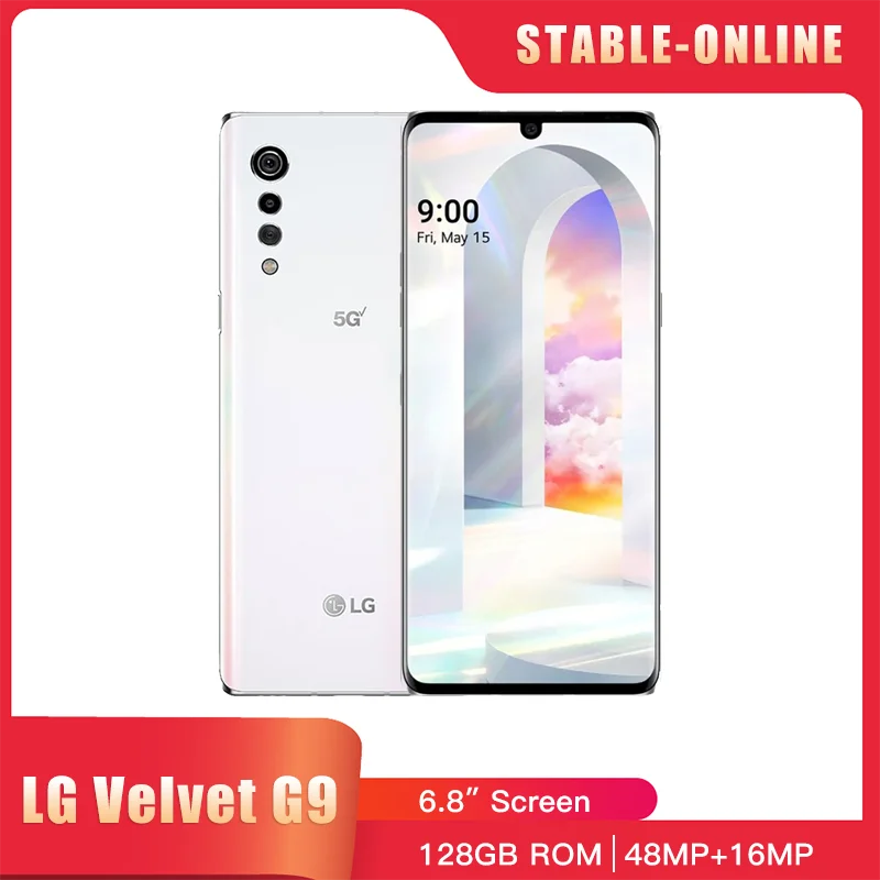 

Оригинальный смартфон LG VELVET G9 G900TM G900N, телефон с диагональю 6,8 дюйма, телефон с Android, 6 ГБ + 128 ГБ, Восьмиядерный процессор 48 Мп + 16 Мп, 4G LTE