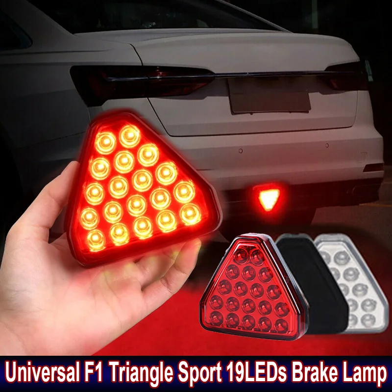 New Car Brake Light Universal F1 Triangle Sport 19 LEDs Signal Lamp LED "Rear Third Brake Lamp" DRL Replacement Car Accessories
New Car Brake Light Universal F1 Triangle Sport 19 LEDs Signal Lamp LED "Rear Third Brake Lamp" DRL Replacement Car Accessories