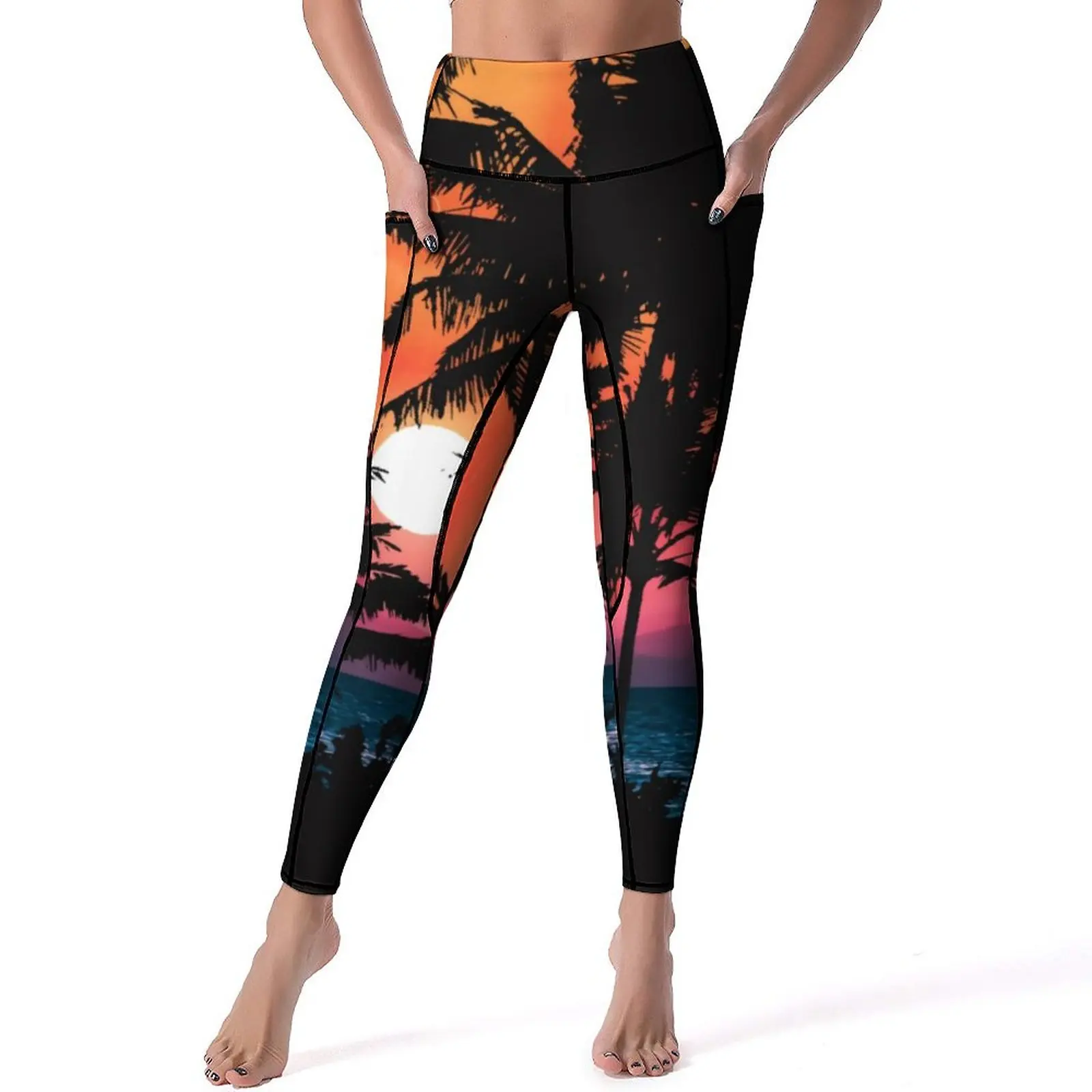 Summer Sunset Leggings Sexy Tropical Palm Trees High Waist Yoga Pants Funny Stretchy Leggins Women Graphic Fitness Sports Tights
Summer Sunset Leggings Sexy Tropical Palm Trees High Waist Yoga Pants Funny Stretchy Leggins Women Graphic Fitness Sports Tights