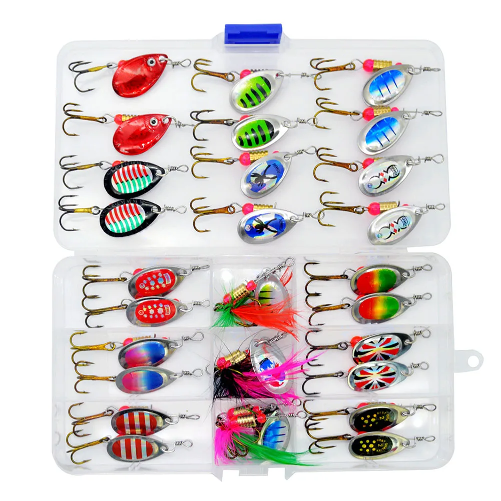 Pike Crochet Kit 30pcs Metal Spoon Spinner Fishing Wobbler Mimic Prey Artificial Bait Flash and Vibration for Big Fish
Pike Crochet Kit 30pcs Metal Spoon Spinner Fishing Wobbler Mimic Prey Artificial Bait Flash and Vibration for Big Fish