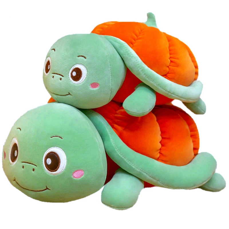 

Creative Pumpkin Shell Turtle Plush Throw Pillow Toy Cute Stuffed Animals Plants Tortoise Plushies Cushion Anime Soft Kids Toys