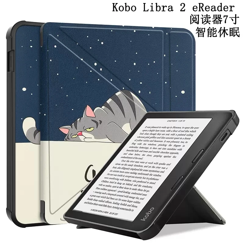 Case for Kobo Libra 2 eReader (2021 Released, Model N418) - Premium PU Leather Origami Stand Cover with Auto Sleep Wake
Case for Kobo Libra 2 eReader (2021 Released, Model N418) - Premium PU Leather Origami Stand Cover with Auto Sleep Wake