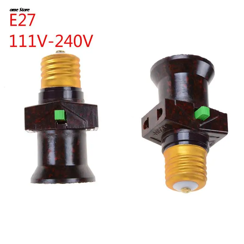 

111V- 240V E27 Screw Bulb Holder Convert To With Switch Lamp Socket LED Bulb Adapter Lighting