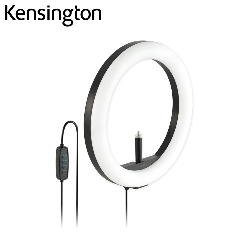 

Двухцветное кольцо фотостудии Kensington L1000 с креплением для веб-камеры 930 люмен