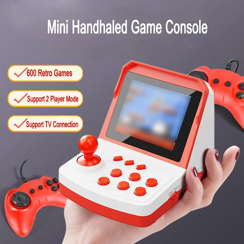 A6 Plus Arcade Video Game Console Children's Gift Toys8-Bit Handheld Game Console Support TV Built-In 600 Retro Games Player
A6 Plus Arcade Video Game Console Children's Gift Toys8-Bit Handheld Game Console Support TV Built-In 600 Retro Games Player