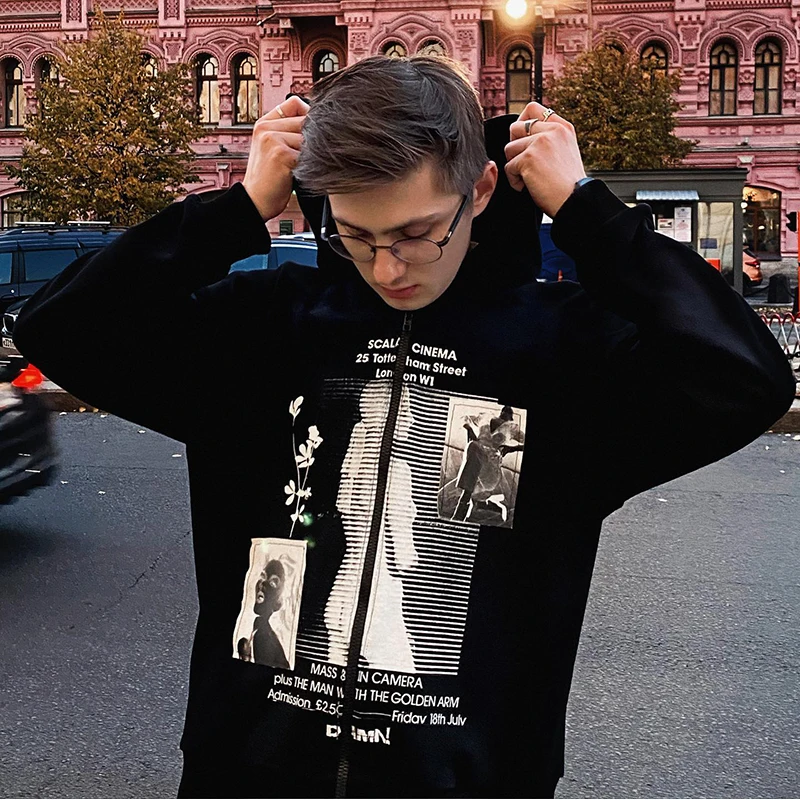 Goth letter Graphic Print Hoodies Women High Street Vintage Hip Hop Sweatshirt Men Loose Casual Zip Up Hoodie Clothes Tops Y2K
Goth letter Graphic Print Hoodies Women High Street Vintage Hip Hop Sweatshirt Men Loose Casual Zip Up Hoodie Clothes Tops Y2K