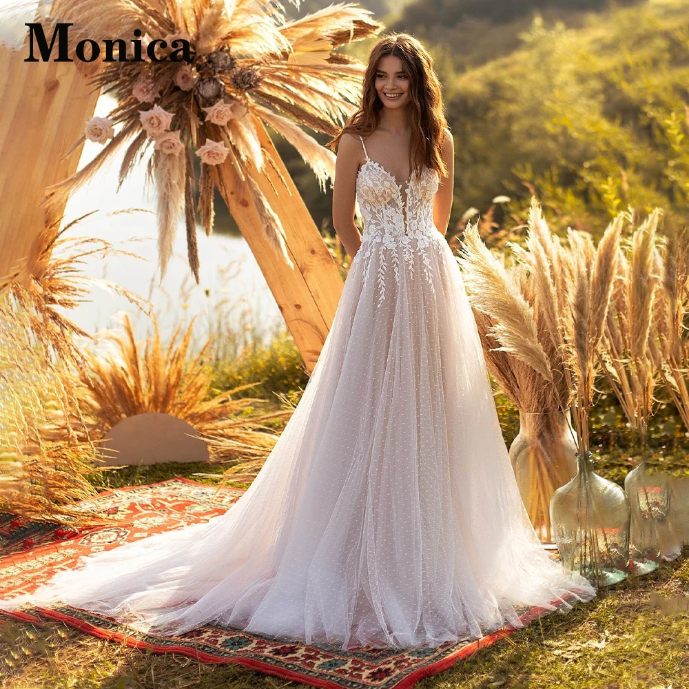 MONICA Pastrol Spaghetti Straps Wedding Dresses For Women 2023 Court Train Lace Up Bow Backless Vestidos De Novia Personalised
MONICA Pastrol Spaghetti Straps Wedding Dresses For Women 2023 Court Train Lace Up Bow Backless Vestidos De Novia Personalised