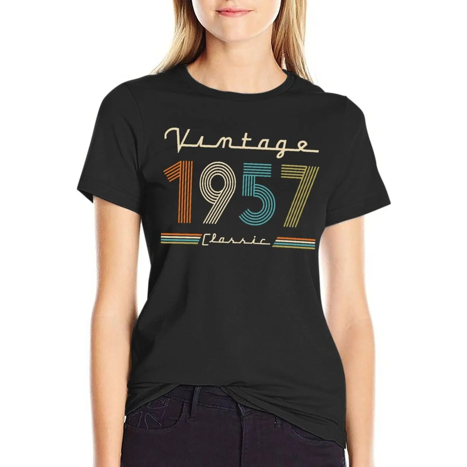 Vintage 1957 Gift Father'S Day Oversized Tshirt For Womens Clothes Short Sleeve Streetwear Large Size Tops Tee
Vintage 1957 Gift Father'S Day Oversized Tshirt For Womens Clothes Short Sleeve Streetwear Large Size Tops Tee