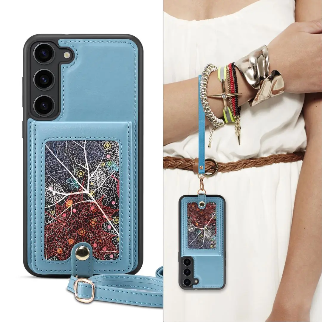 PU Leather Mobile Case For Samsung Galaxy S22 Plus Ultra S23 Card Holder Cellphone Cover Bracket With Wristband Multy Color
PU Leather Mobile Case For Samsung Galaxy S22 Plus Ultra S23 Card Holder Cellphone Cover Bracket With Wristband Multy Color