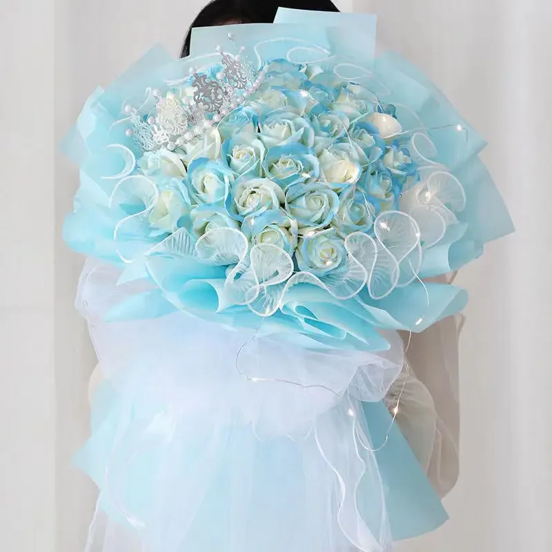 Bouquet Gift Artificial Rose Bouquet Valentine's Day Simulated Soap Flower Season of Graduation Gift Home Decor Anniversary Gift
Bouquet Gift Artificial Rose Bouquet Valentine's Day Simulated Soap Flower Season of Graduation Gift Home Decor Anniversary Gift