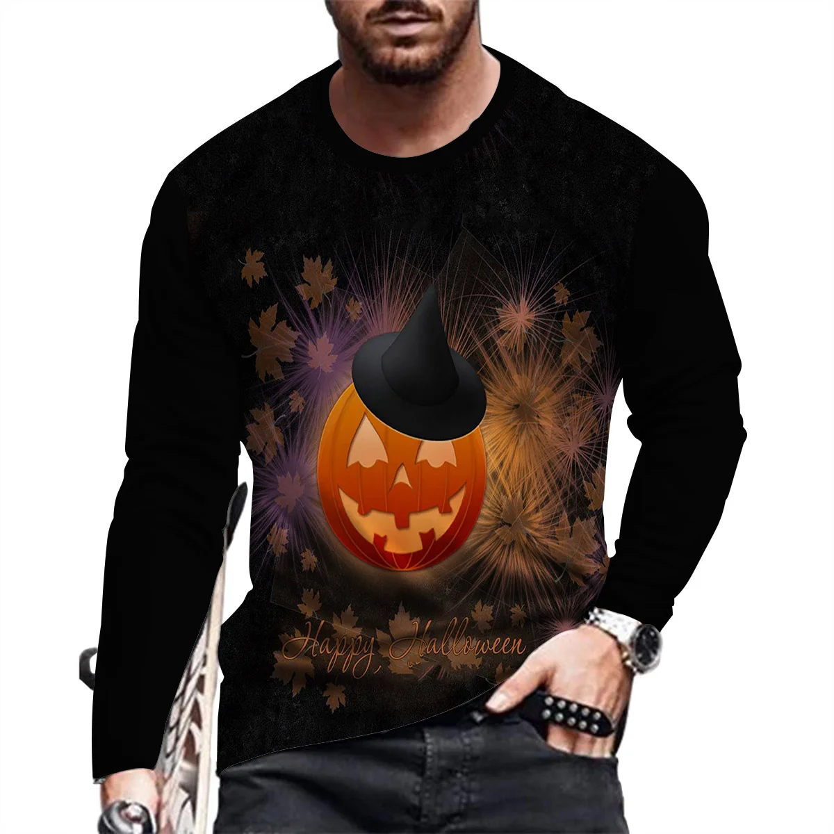 Pumpkin Print Cotton Long Sleeve T Shirt Bat Pattern Halloween Hip Hop Style Tees Pullover Leisure O-neck Men's Tops y2k Clothes
Pumpkin Print Cotton Long Sleeve T Shirt Bat Pattern Halloween Hip Hop Style Tees Pullover Leisure O-neck Men's Tops y2k Clothes