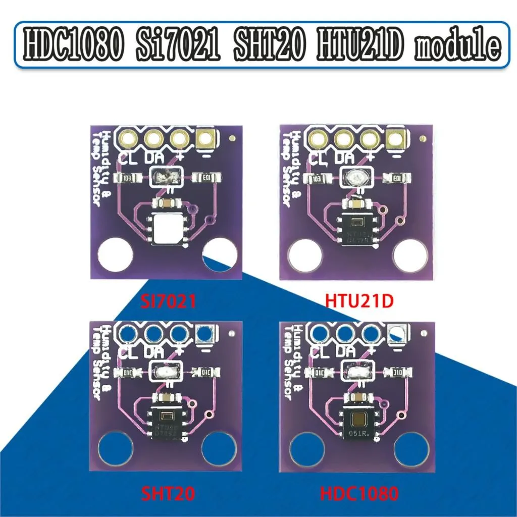 HDC1080 Si7021 SHT20 HTU21D модуль с низкой мощностью, цифровой датчик влажности с высокой точностью и датчиком температуры
HDC1080 Si7021 SHT20 HTU21D модуль с низкой мощностью, цифровой датчик влажности с высокой точностью и датчиком температуры