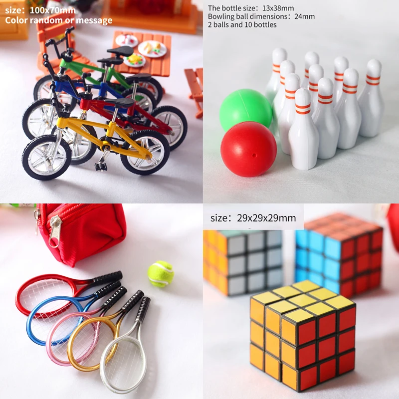 Dollhouse Mini Scene Accessories Simulation Mini Sports Goods Mountain Bike Skateboard Baseball Bowling Model Doll House
Dollhouse Mini Scene Accessories Simulation Mini Sports Goods Mountain Bike Skateboard Baseball Bowling Model Doll House