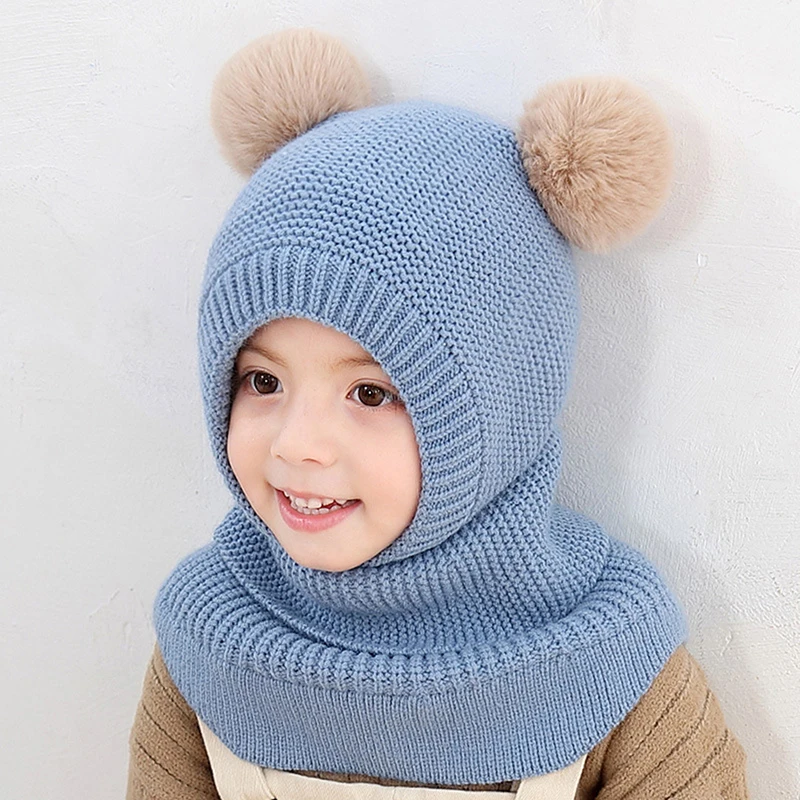 Winter Hats Baby Hat PomPom Knit Kids Beanie Hat For Baby Girl And Baby Boy Hat Scarf Double Warm Lining Caps all-match
Winter Hats Baby Hat PomPom Knit Kids Beanie Hat For Baby Girl And Baby Boy Hat Scarf Double Warm Lining Caps all-match