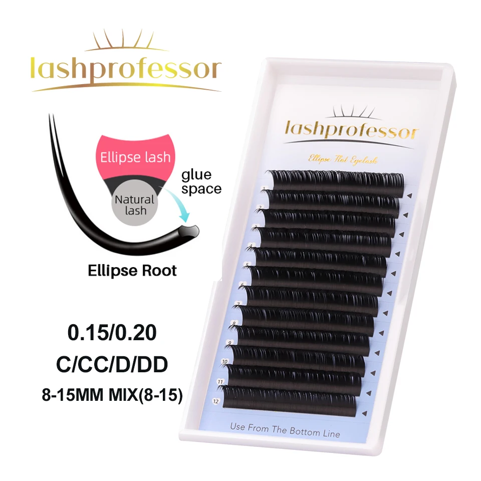 Lashprofessor Ellipse Flat Eyelashes 0.15MM 0.20MM C/CC/D/DD Split Tips Super Soft Natural Eyelash Extension For Makeup Supplies
Lashprofessor Ellipse Flat Eyelashes 0.15MM 0.20MM C/CC/D/DD Split Tips Super Soft Natural Eyelash Extension For Makeup Supplies