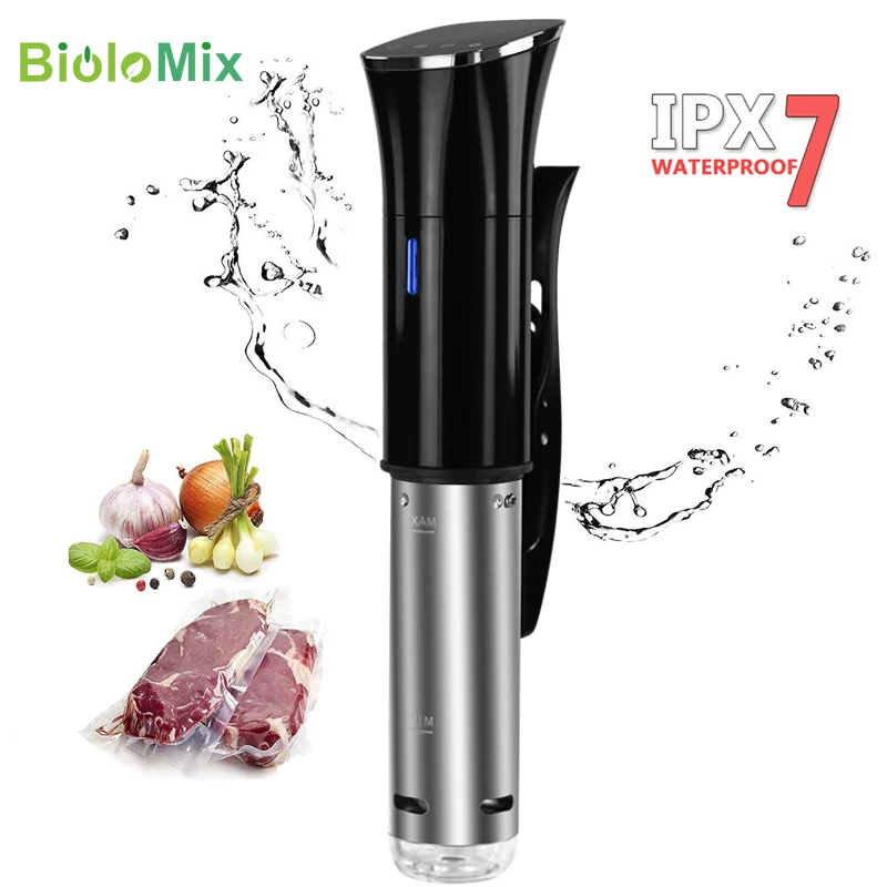 IPX7 Biolomix 2nd Generation Waterproof Sous Vide Immersion Circulator Vacuum Slow Cooker with LCD Digital Accurate Control
IPX7 Biolomix 2nd Generation Waterproof Sous Vide Immersion Circulator Vacuum Slow Cooker with LCD Digital Accurate Control