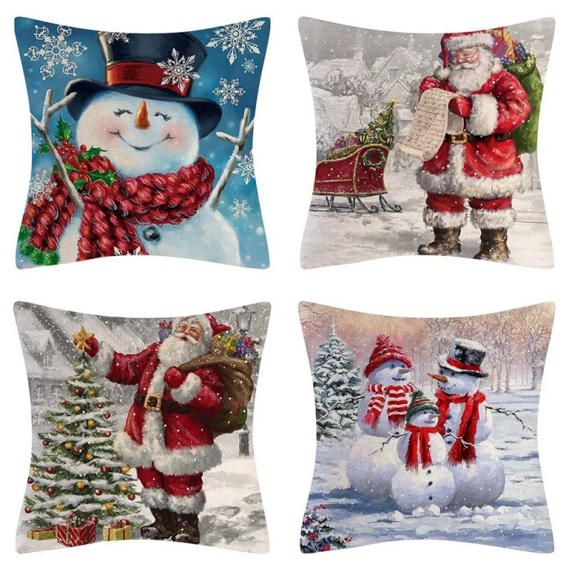 Set of 4 Meeting customer expectations Snowman Decorations Cushion cover Xmas Pillow Cases
Set of 4 Meeting customer expectations Snowman Decorations Cushion cover Xmas Pillow Cases