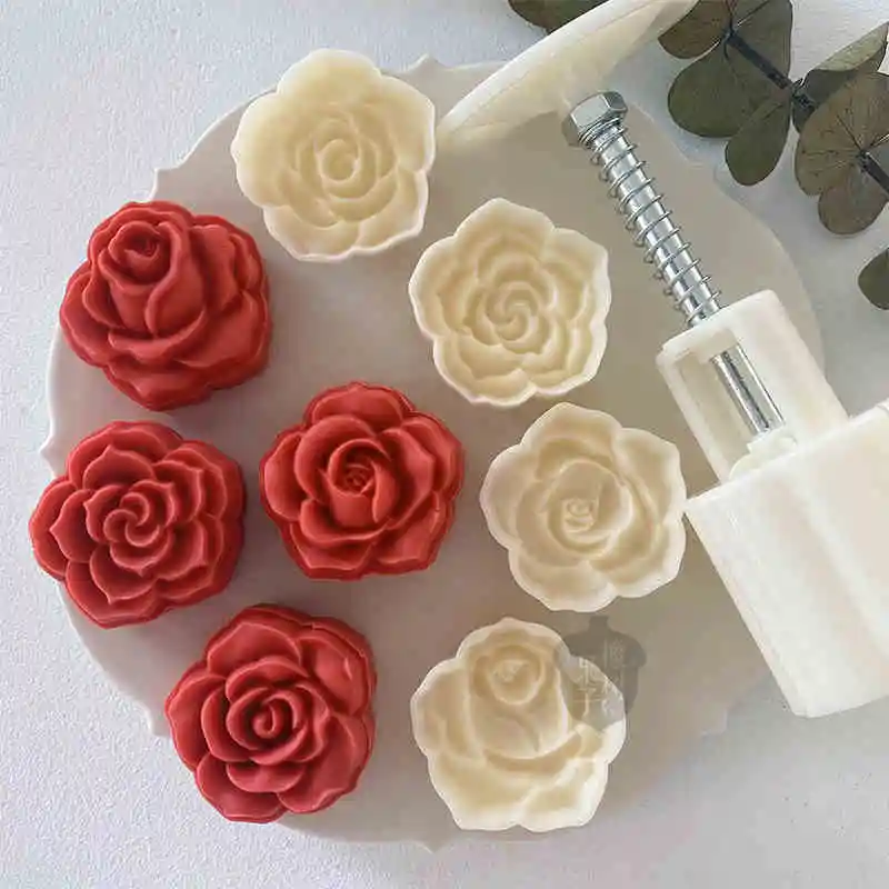 Rose Flower Mooncake Mold Set 30g/50g Valentine's Day DIY Hand Pressure Fondant Moon Cake Mould Cake Decoration Baking Tools
Rose Flower Mooncake Mold Set 30g/50g Valentine's Day DIY Hand Pressure Fondant Moon Cake Mould Cake Decoration Baking Tools