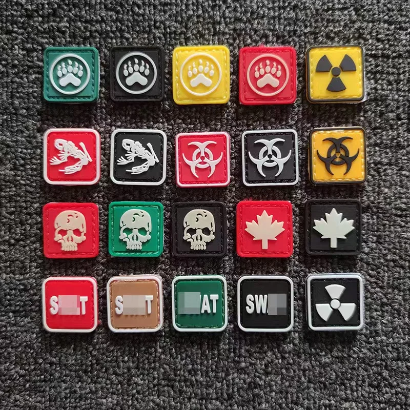 PVC Soft Glue Mini Small Chapter Armband Clothes Backpack Badge Biochemical Skull Bear Claw Luminous Patch
PVC Soft Glue Mini Small Chapter Armband Clothes Backpack Badge Biochemical Skull Bear Claw Luminous Patch